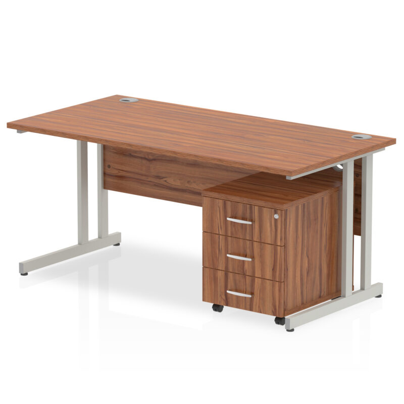 Impulse 1200mm Cantilever Straight Desk With Mobile Pedestal - Image 18