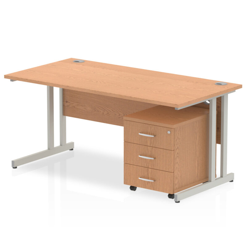 Impulse 1200mm Cantilever Straight Desk With Mobile Pedestal - Image 14