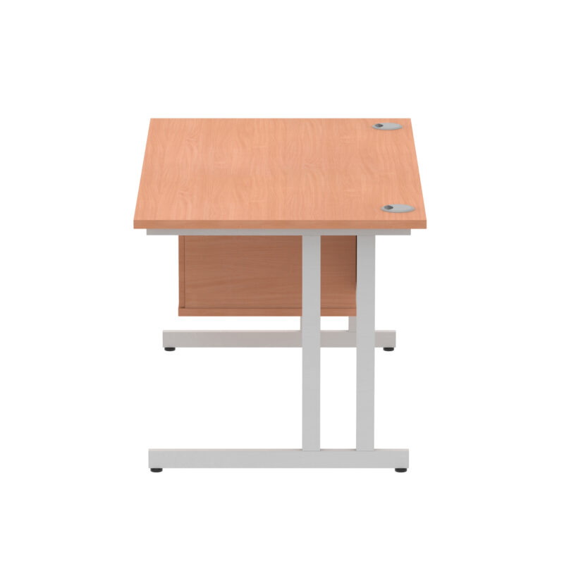 Impulse 1400mm Cantilever Straight Desk With Single Fixed Pedestal - Image 67