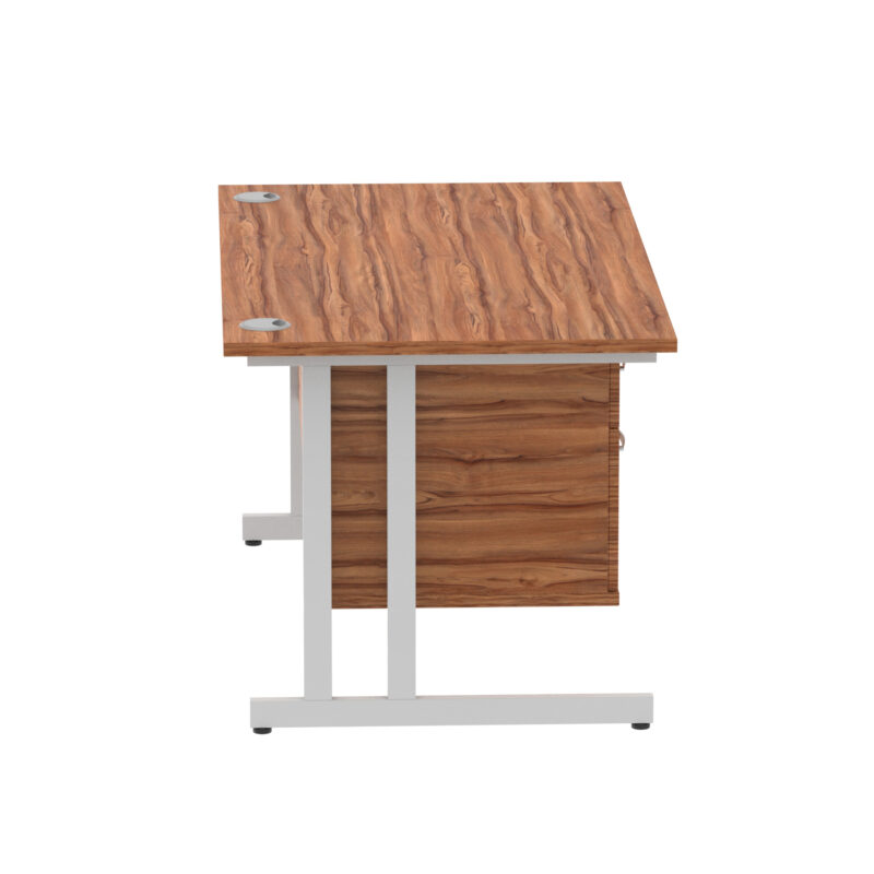 Impulse 1400mm Cantilever Straight Desk With Single Fixed Pedestal - Image 102