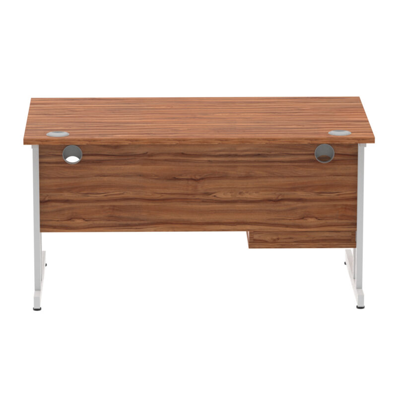 Impulse 1400mm Cantilever Straight Desk With Single Fixed Pedestal - Image 104