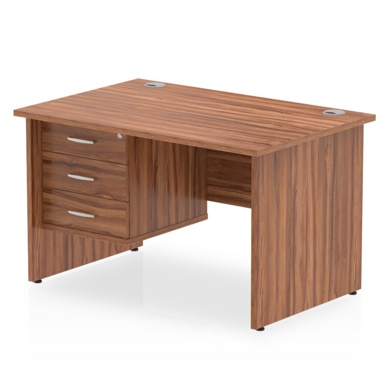 Impulse 1200mm Panel End Straight Desk With Single Fixed Pedestal - Image 23