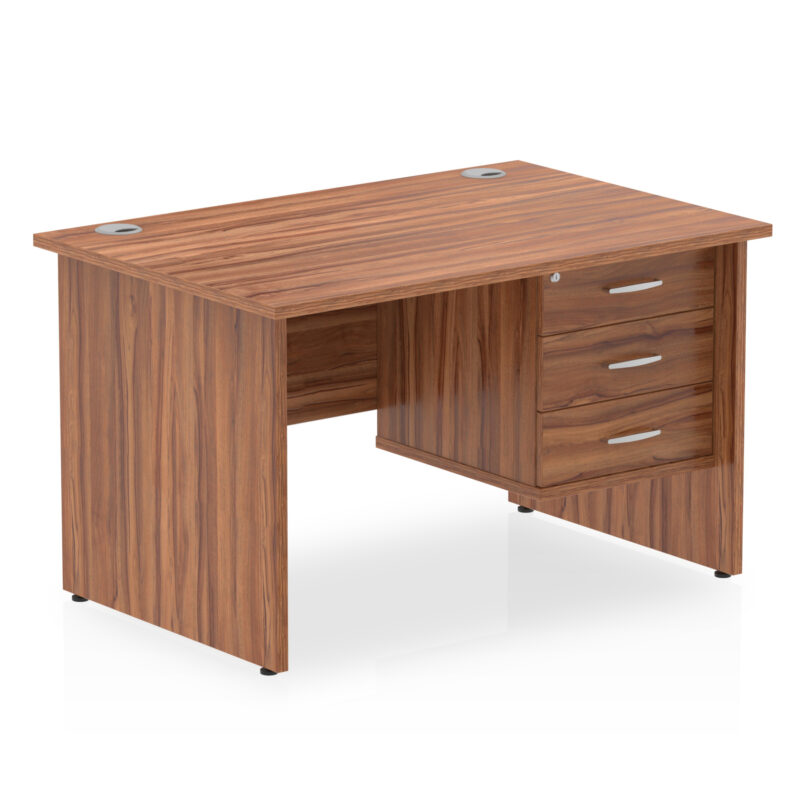 Impulse 1200mm Panel End Straight Desk With Single Fixed Pedestal - Image 24