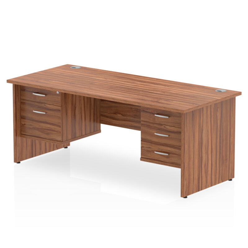 Impulse 1600mm Panel End Straight Desk With Two Fixed Pedestal - Image 26
