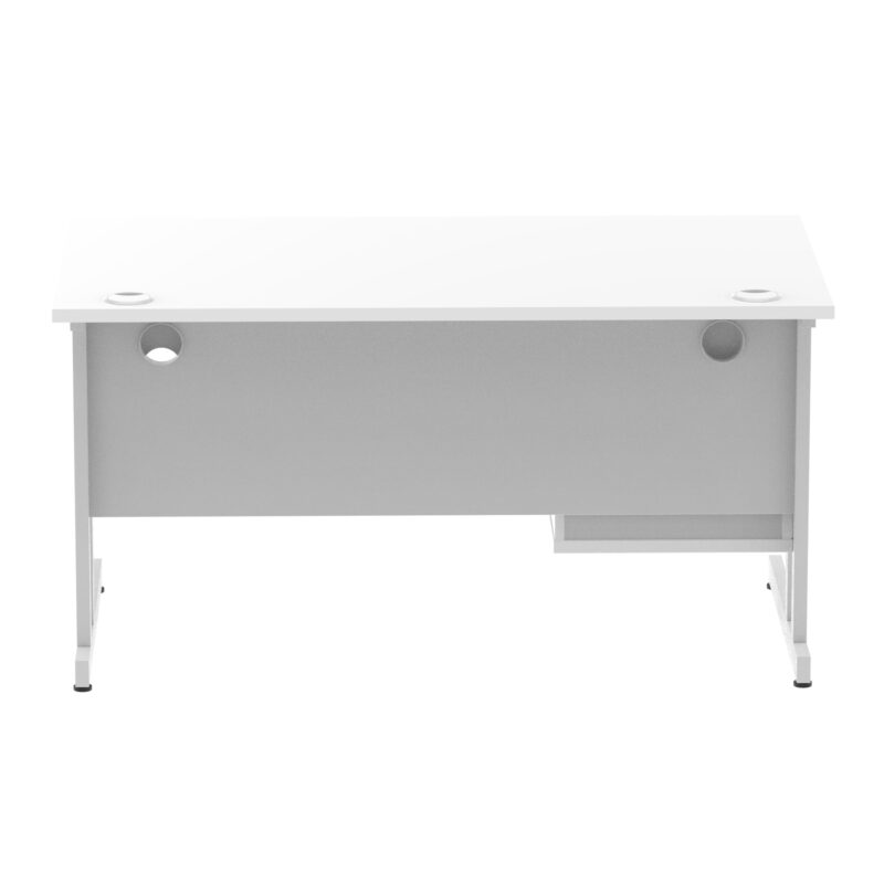 Impulse 1400mm Cantilever Straight Desk With Single Fixed Pedestal - Image 114