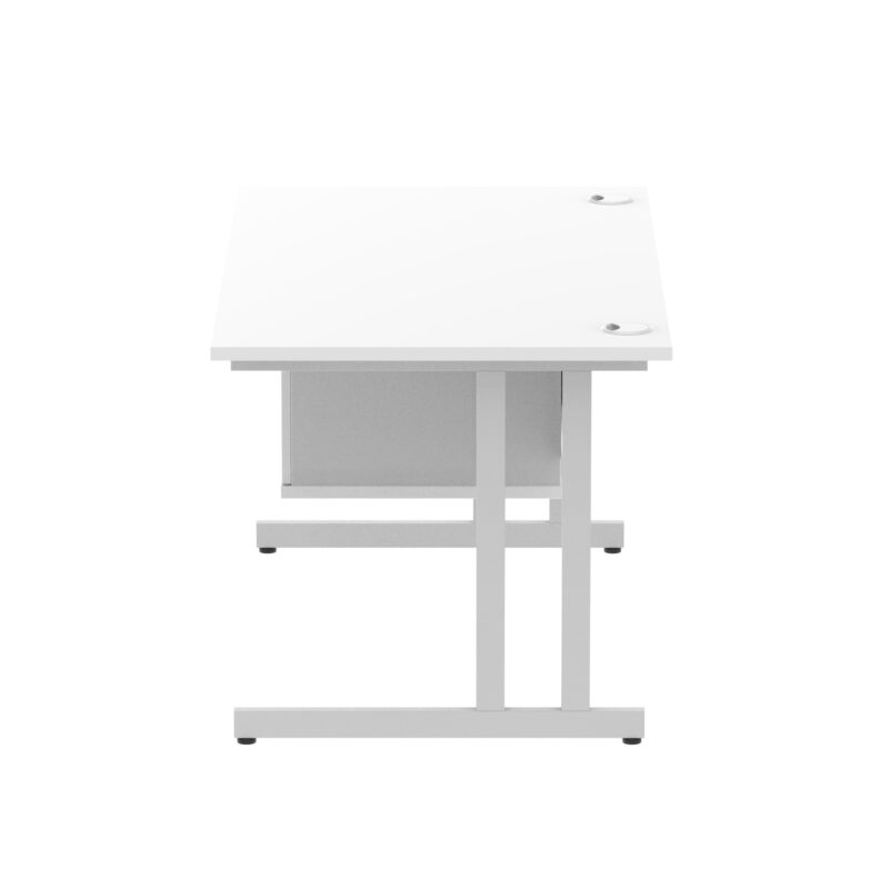 Impulse 1400mm Cantilever Straight Desk With Single Fixed Pedestal - Image 116