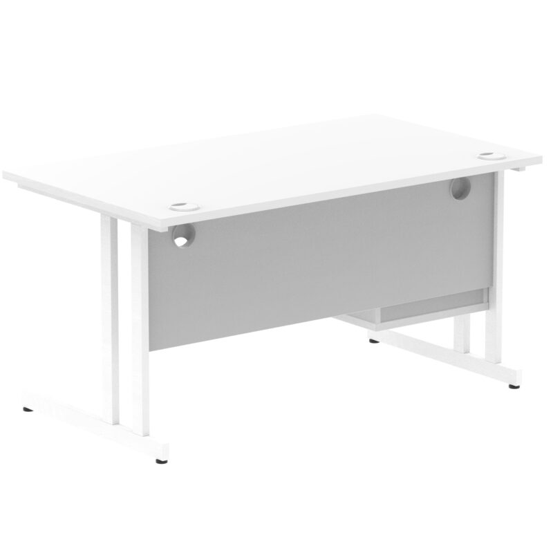 Impulse 1400mm Cantilever Straight Desk With Single Fixed Pedestal - Image 56