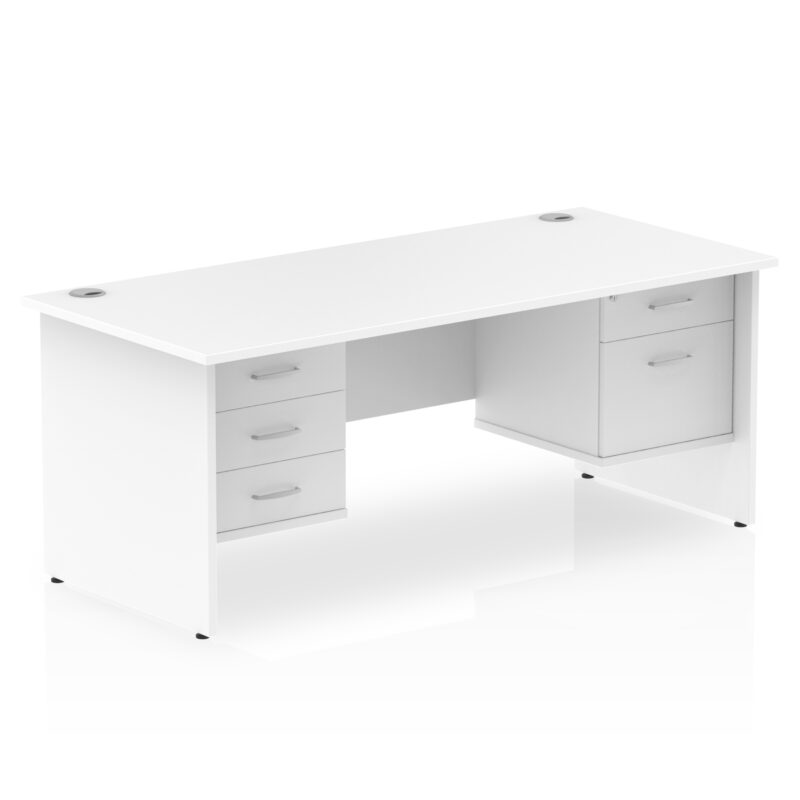Impulse 1600mm Panel End Straight Desk With Two Fixed Pedestal - Image 34