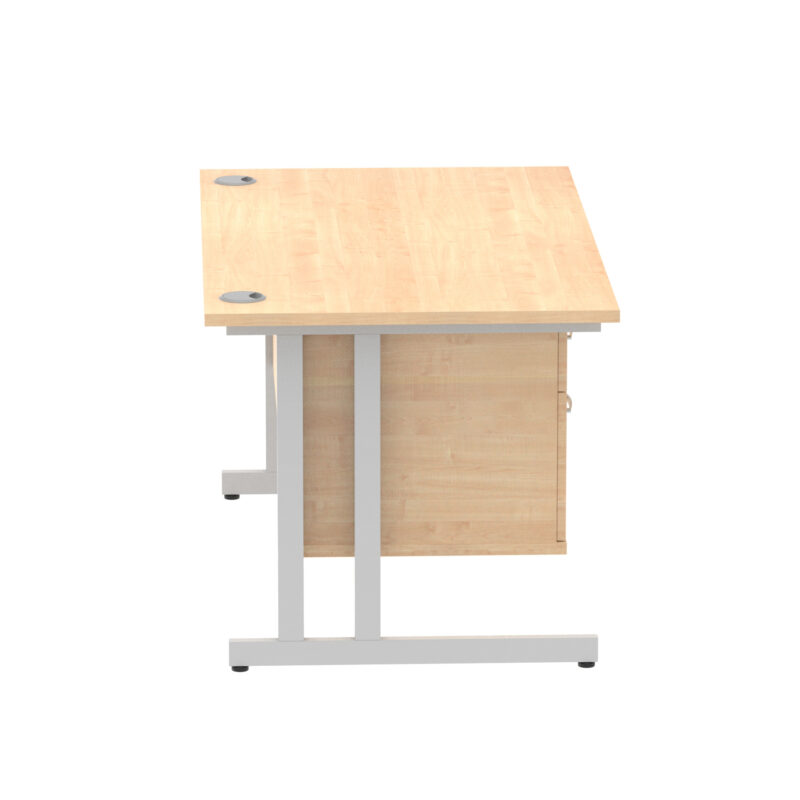 Impulse 1400mm Cantilever Straight Desk With Single Fixed Pedestal - Image 82