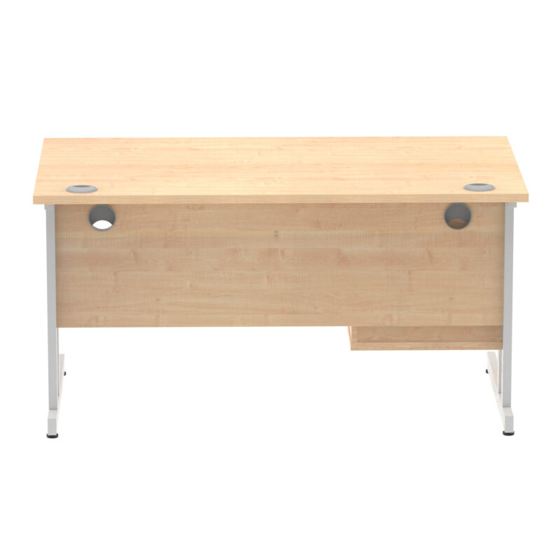 Impulse 1400mm Cantilever Straight Desk With Single Fixed Pedestal - Image 84