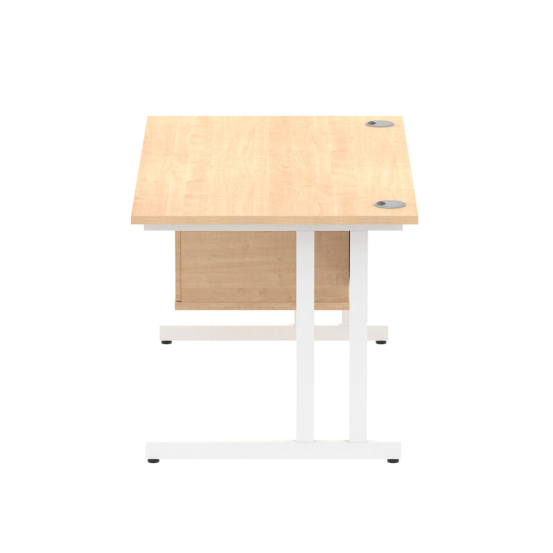 Impulse 1400mm Cantilever Straight Desk With Single Fixed Pedestal - Image 27
