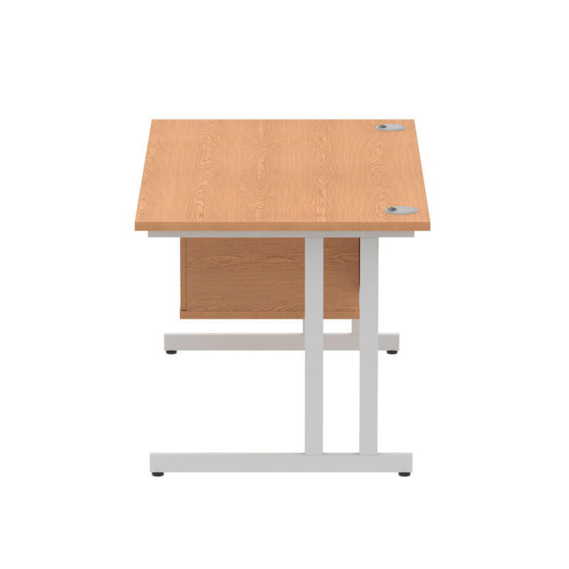 Impulse 1400mm Cantilever Straight Desk With Single Fixed Pedestal - Image 96