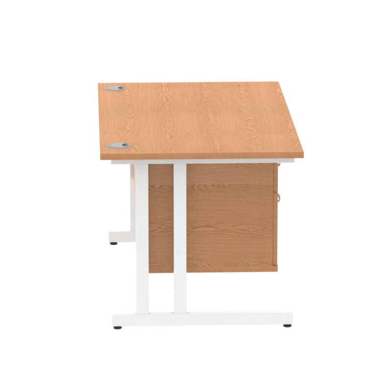 Impulse 1400mm Cantilever Straight Desk With Single Fixed Pedestal - Image 33