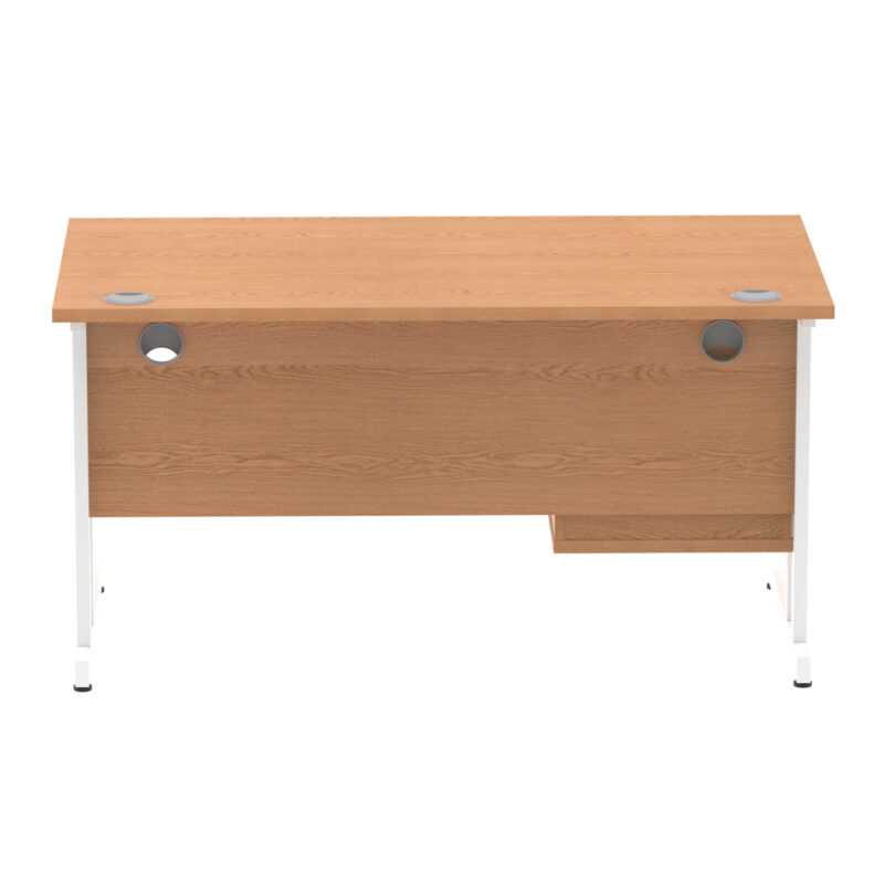 Impulse 1400mm Cantilever Straight Desk With Single Fixed Pedestal - Image 35