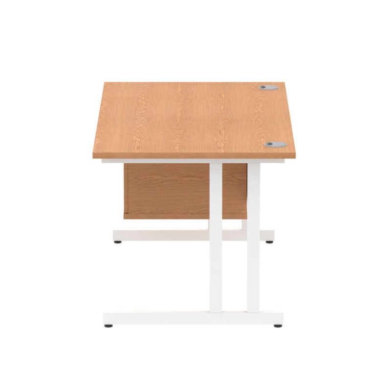 Impulse 1400mm Cantilever Straight Desk With Single Fixed Pedestal - Image 37