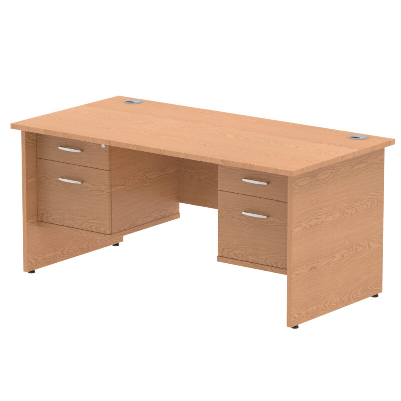 Impulse 1600mm Panel End Straight Desk With Two Fixed Pedestal - Image 17