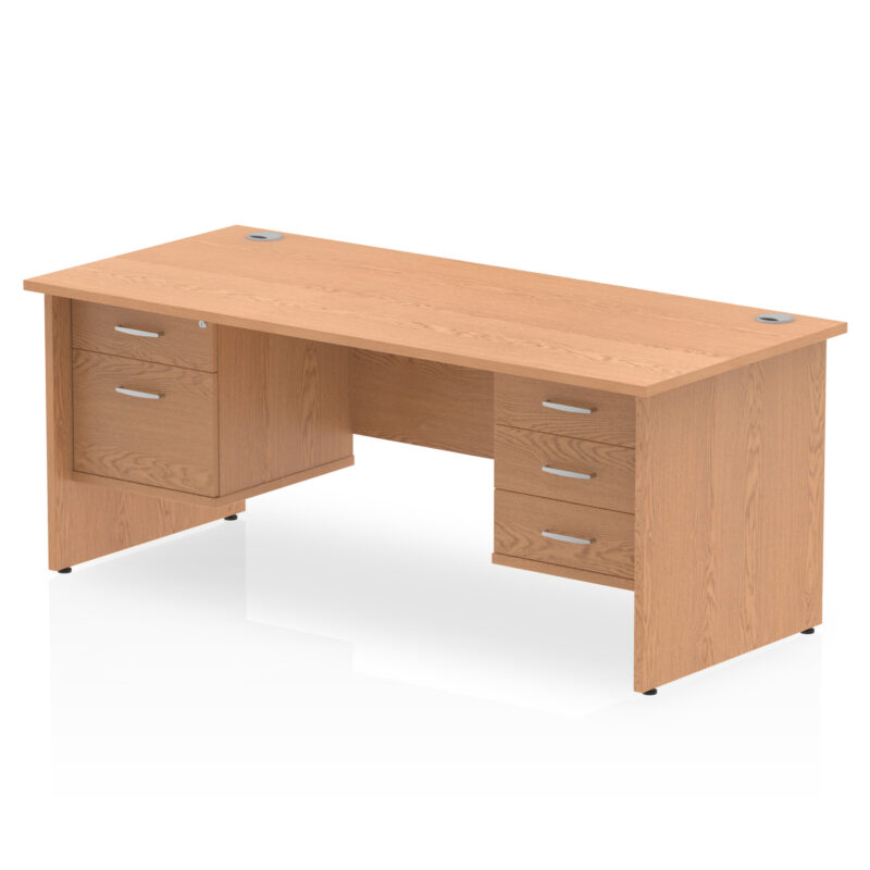 Impulse 1600mm Panel End Straight Desk With Two Fixed Pedestal - Image 19